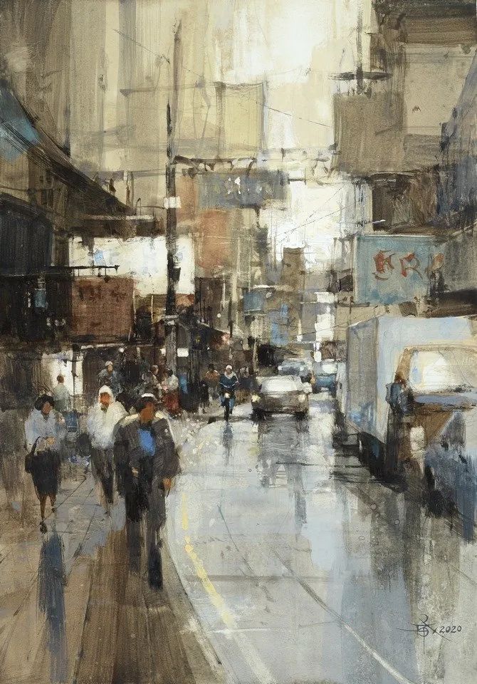 凝固的音乐,简忠威水彩作品欣赏