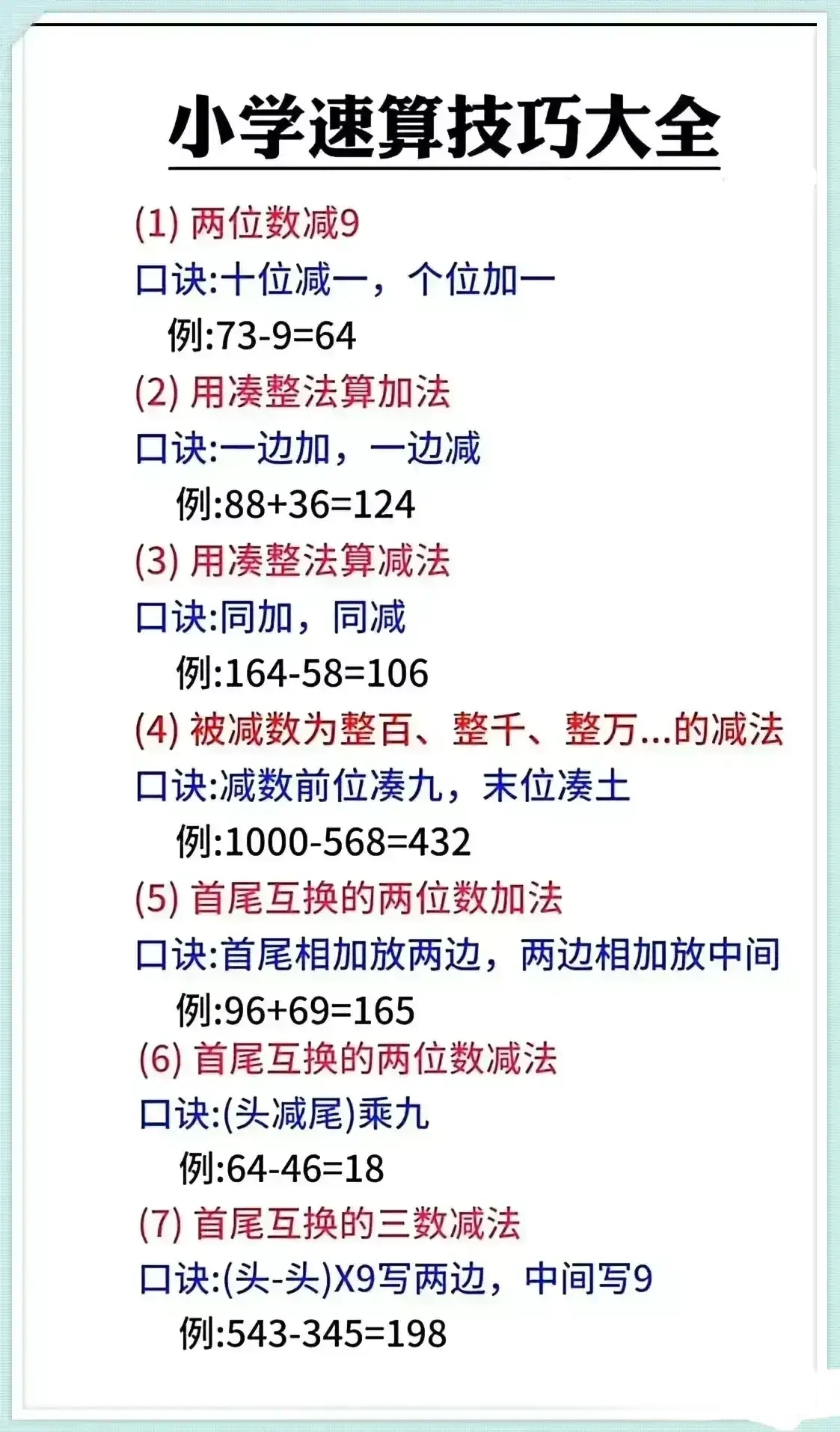 6大实用速算口诀
