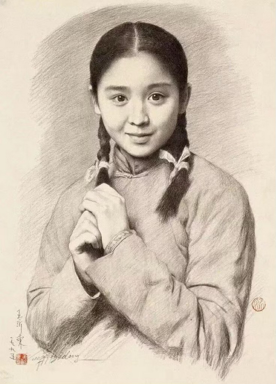 王沂东素描作品,线条细腻,调子淡雅,静态中展现动态之美,舒适浪漫表现