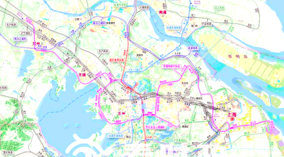 蘇州3年內計劃建設4條城際鐵路其中途徑崑山2條,總里程355.7公里