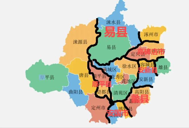 保定市各区划分地图图片