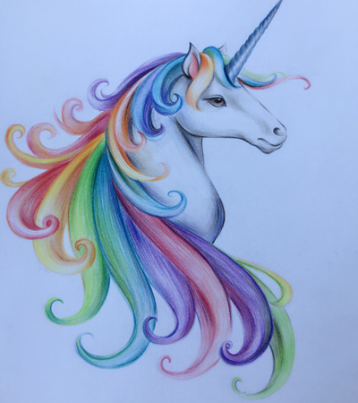 怎么画独角兽彩色简笔画