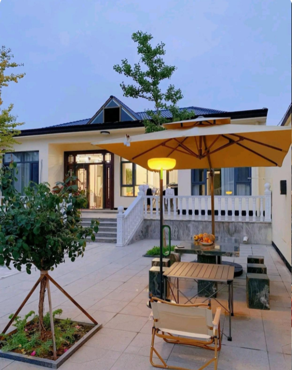 一边是乡下宽敞的别墅,它那宏伟的建筑,宽敞的庭院,不仅代表着豪华和