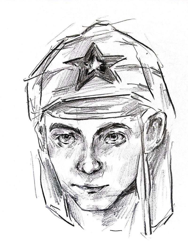 如何画保尔柯察金简笔画