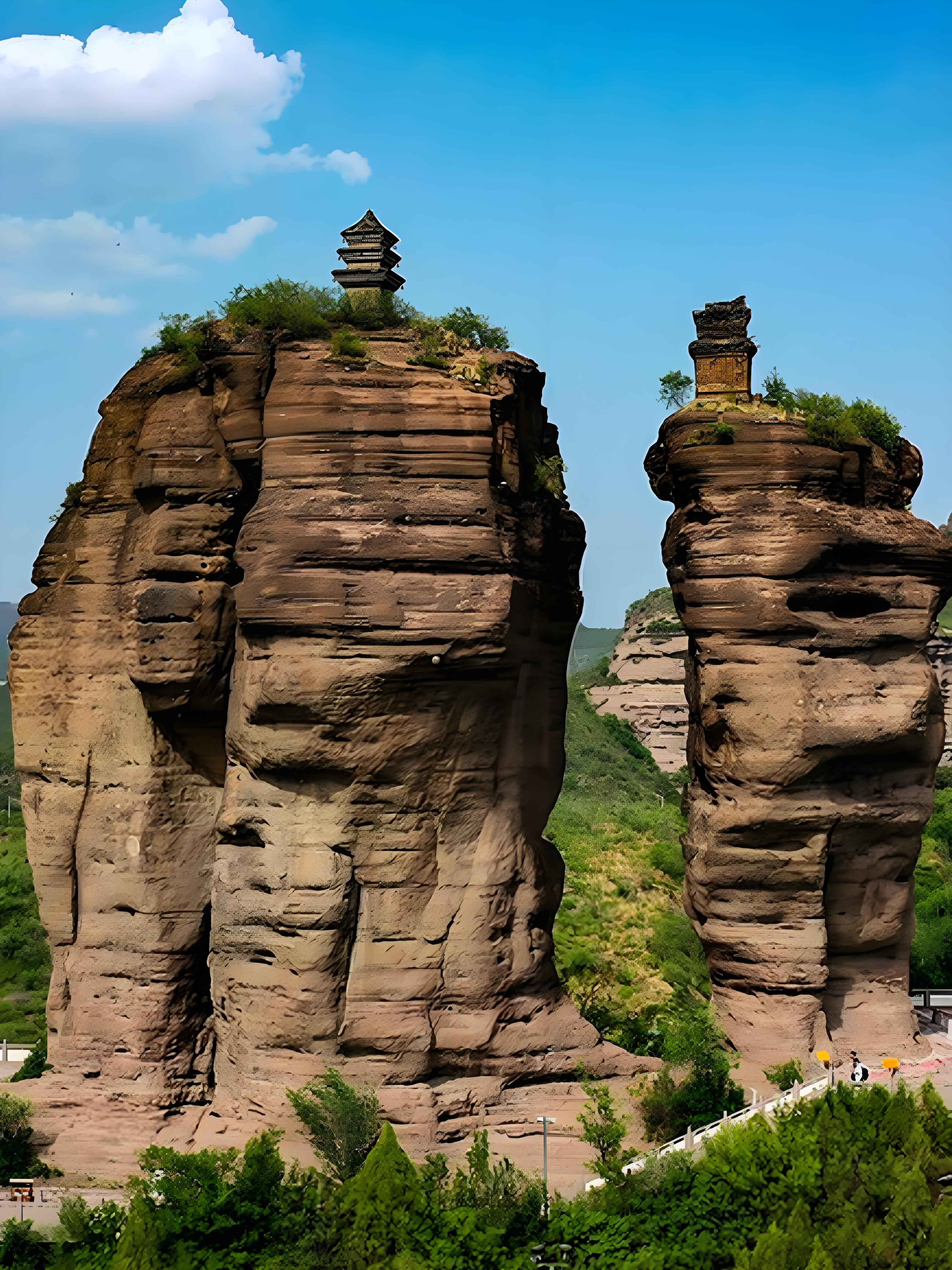 山高仅约40米,但它是中国唯一爬不上去的承德双塔山!您可愿试试