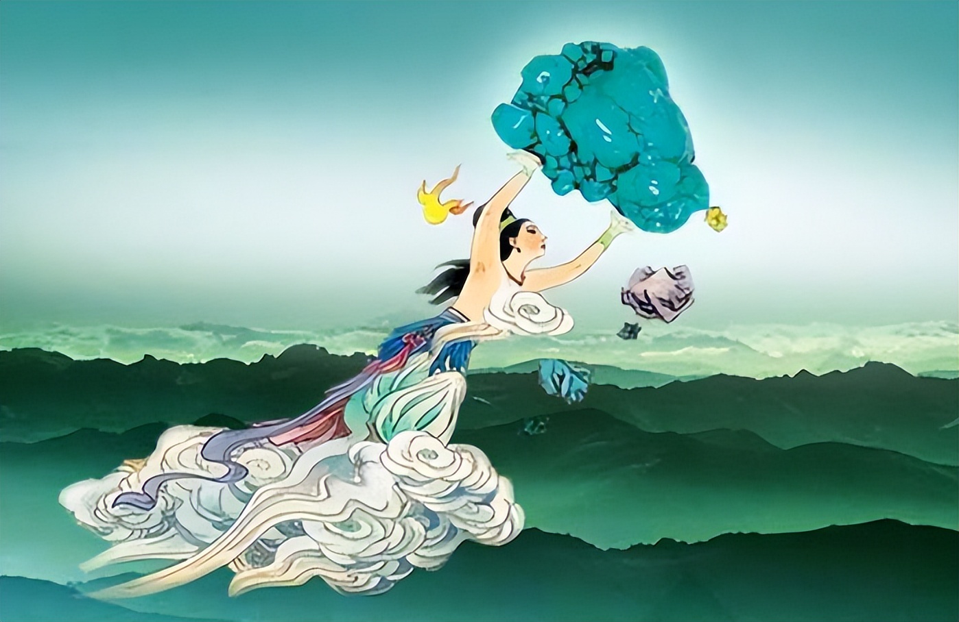 女娲补天后剩了三块石头,一块成了孙悟空,另外两块变成了什么?