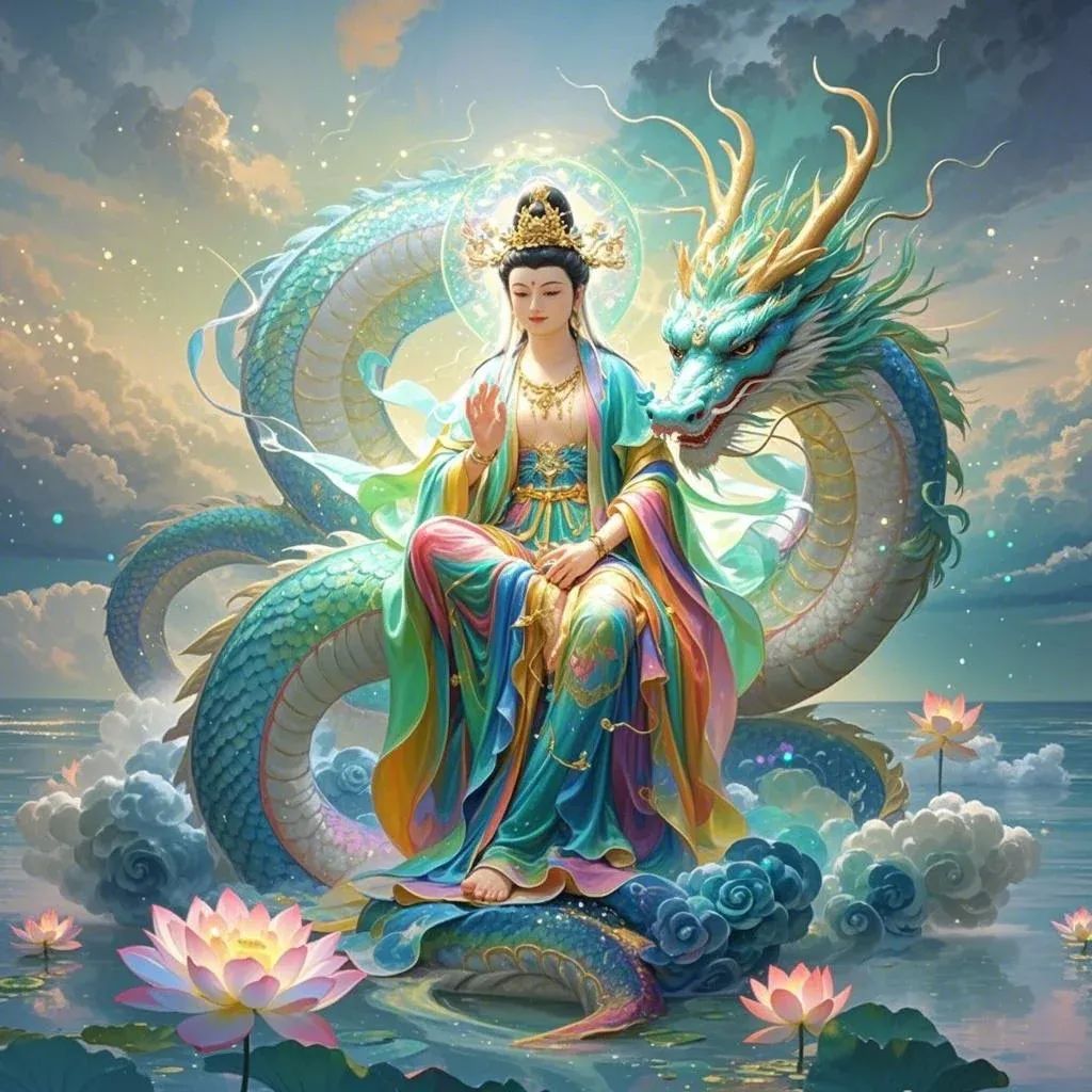 乘龙观音庇护,心想事成,愿平安健康,好运连连