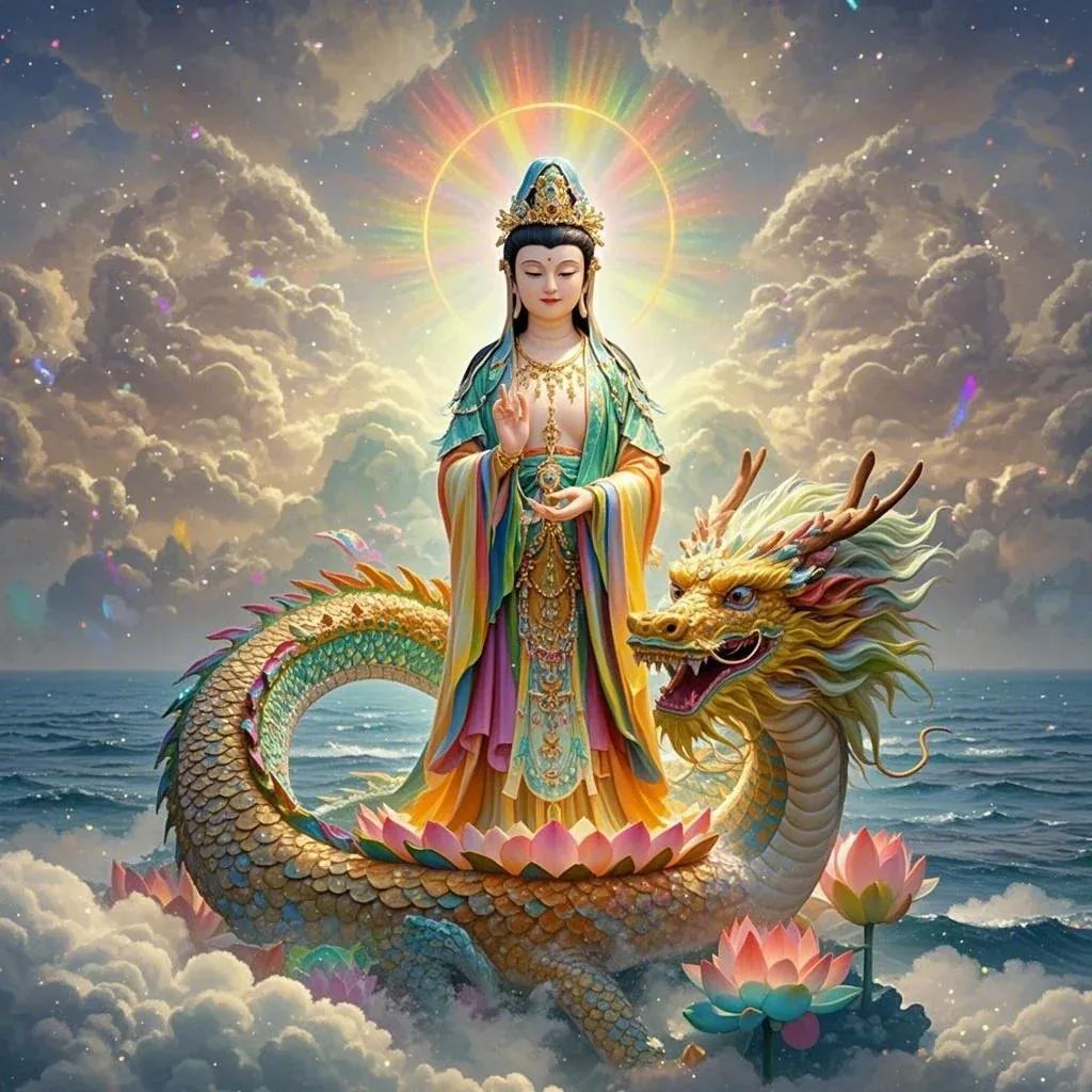 乘龙观音庇护,心想事成,愿平安健康,好运连连