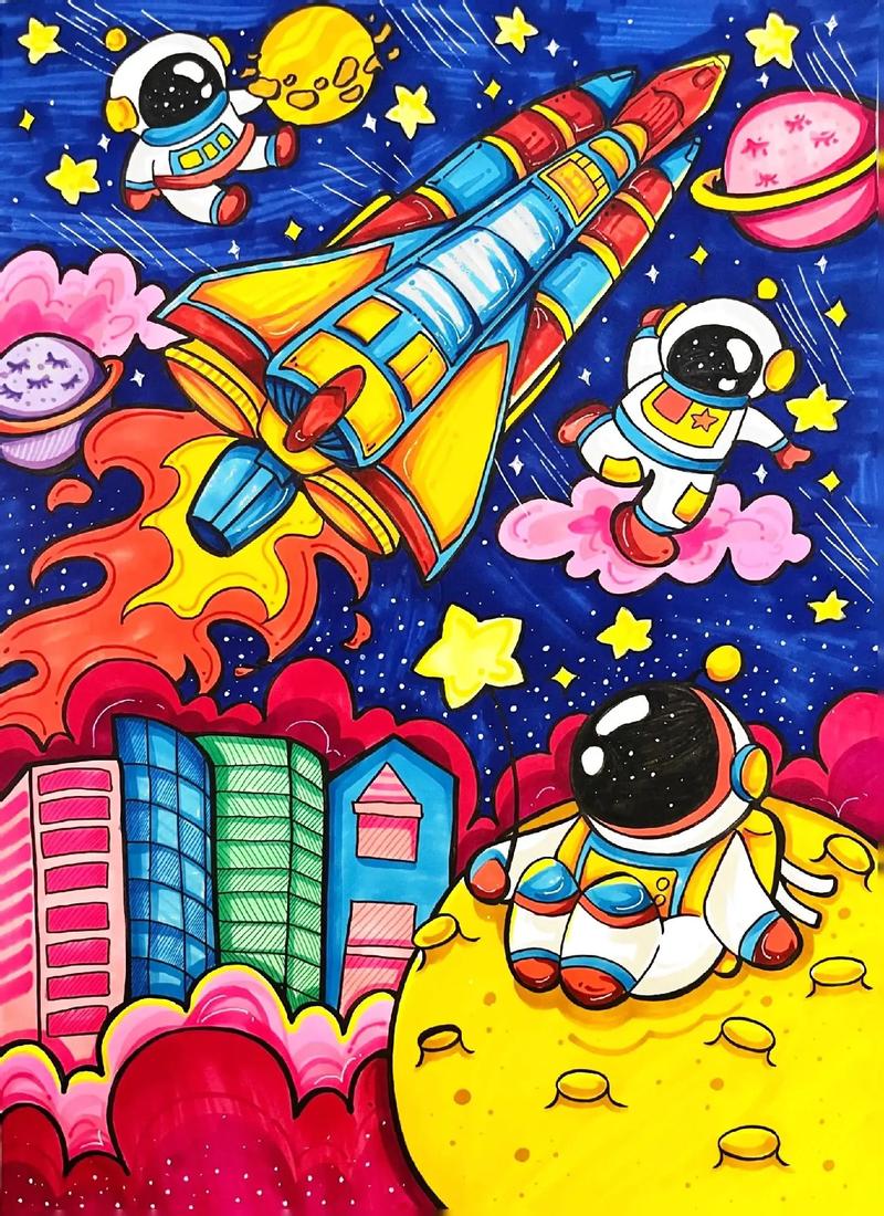 科技创新绘画简单又漂亮教程