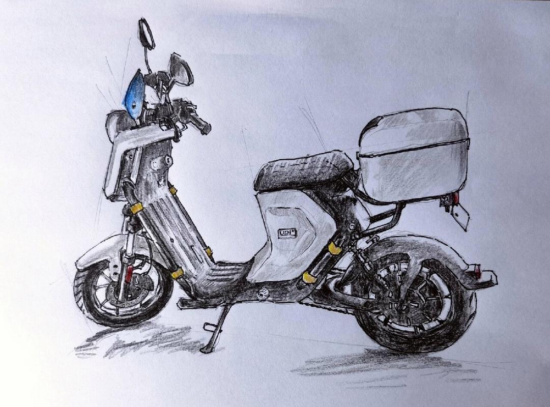 请记住怎么画电动车