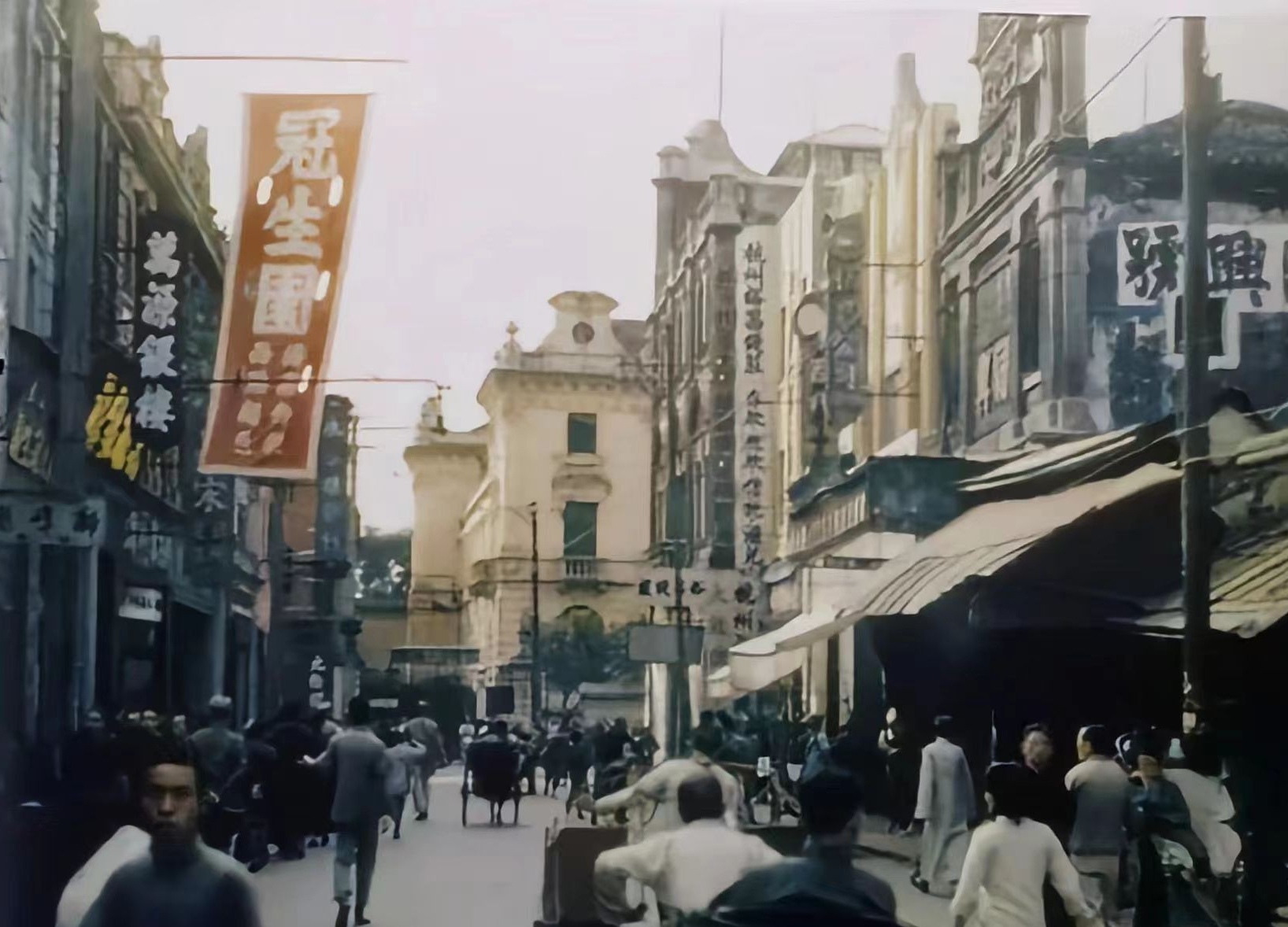 79年前杭州彩色老照片:美丽的西湖,漂亮的杭州女孩,质朴的人们