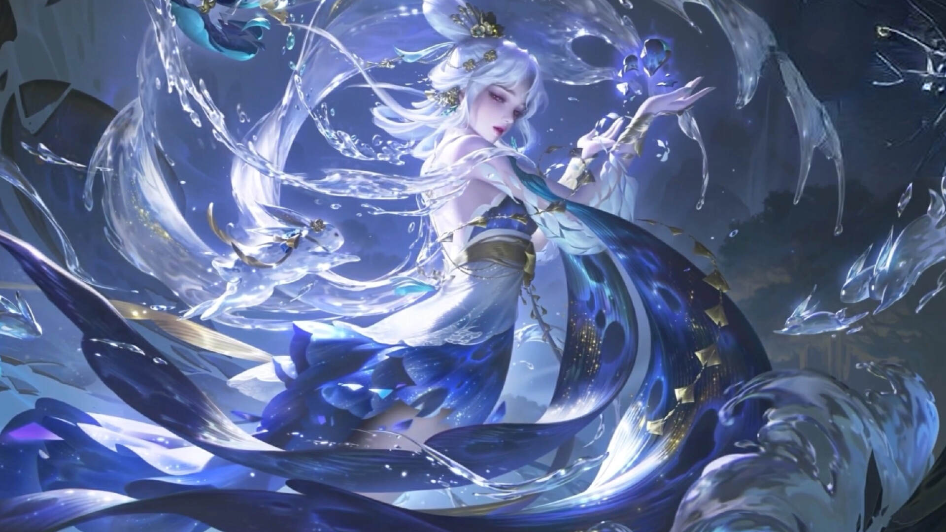 嫦娥这款皮肤叫做器灵·落星盏.这个系列皮肤的背景是一个器灵世界