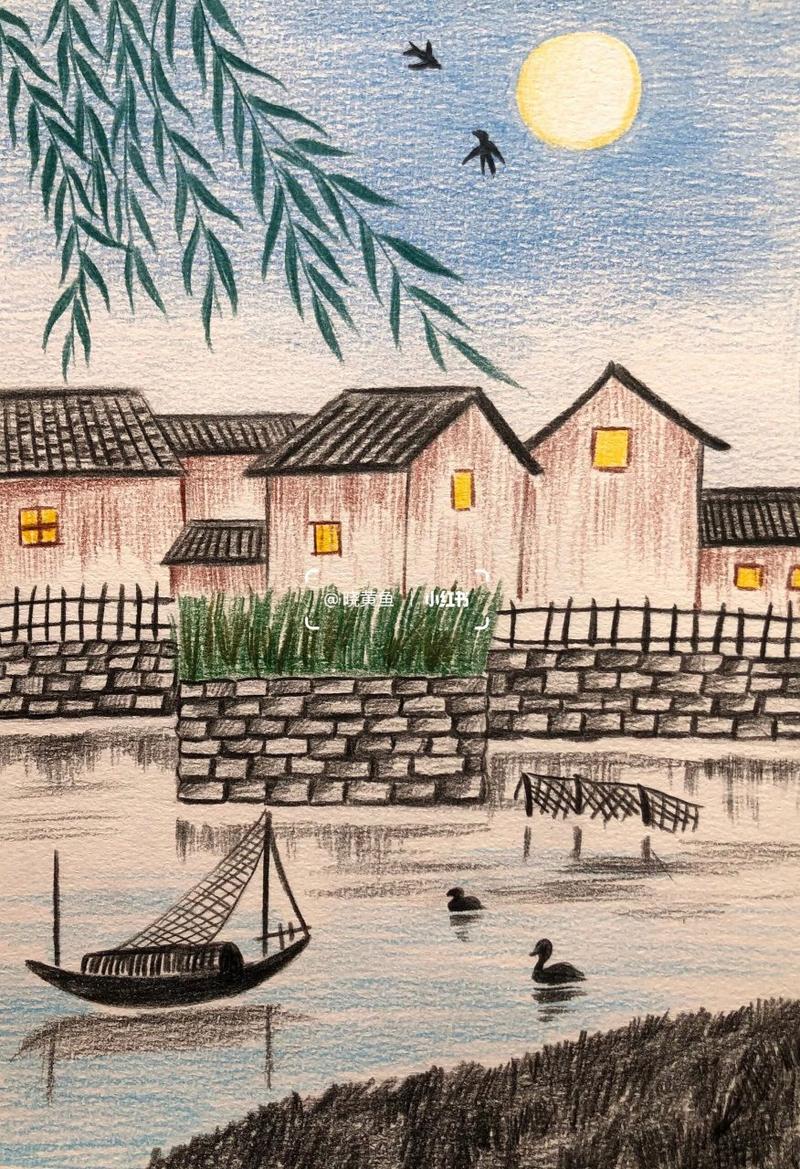 怎样画春天彩铅画简单漂亮