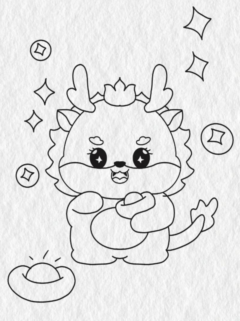 如何画可爱的卡通小龙简笔画