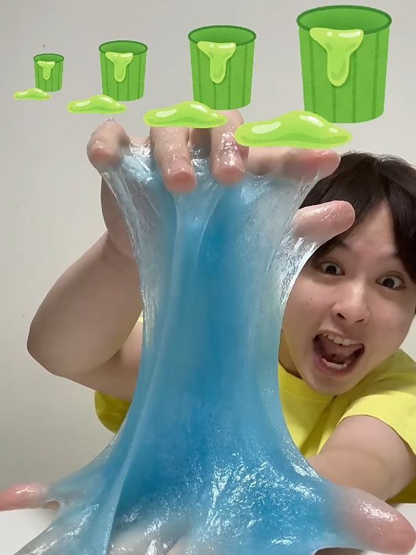 品尝大小不一的史莱姆粘液!拍摄道具大家不要学哦