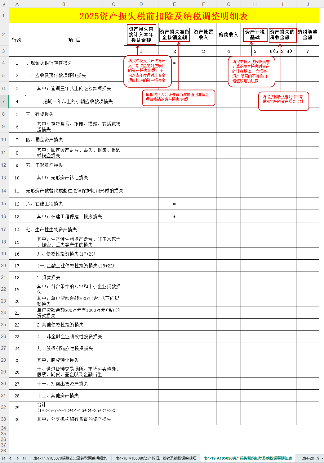 企业所得税汇算填表