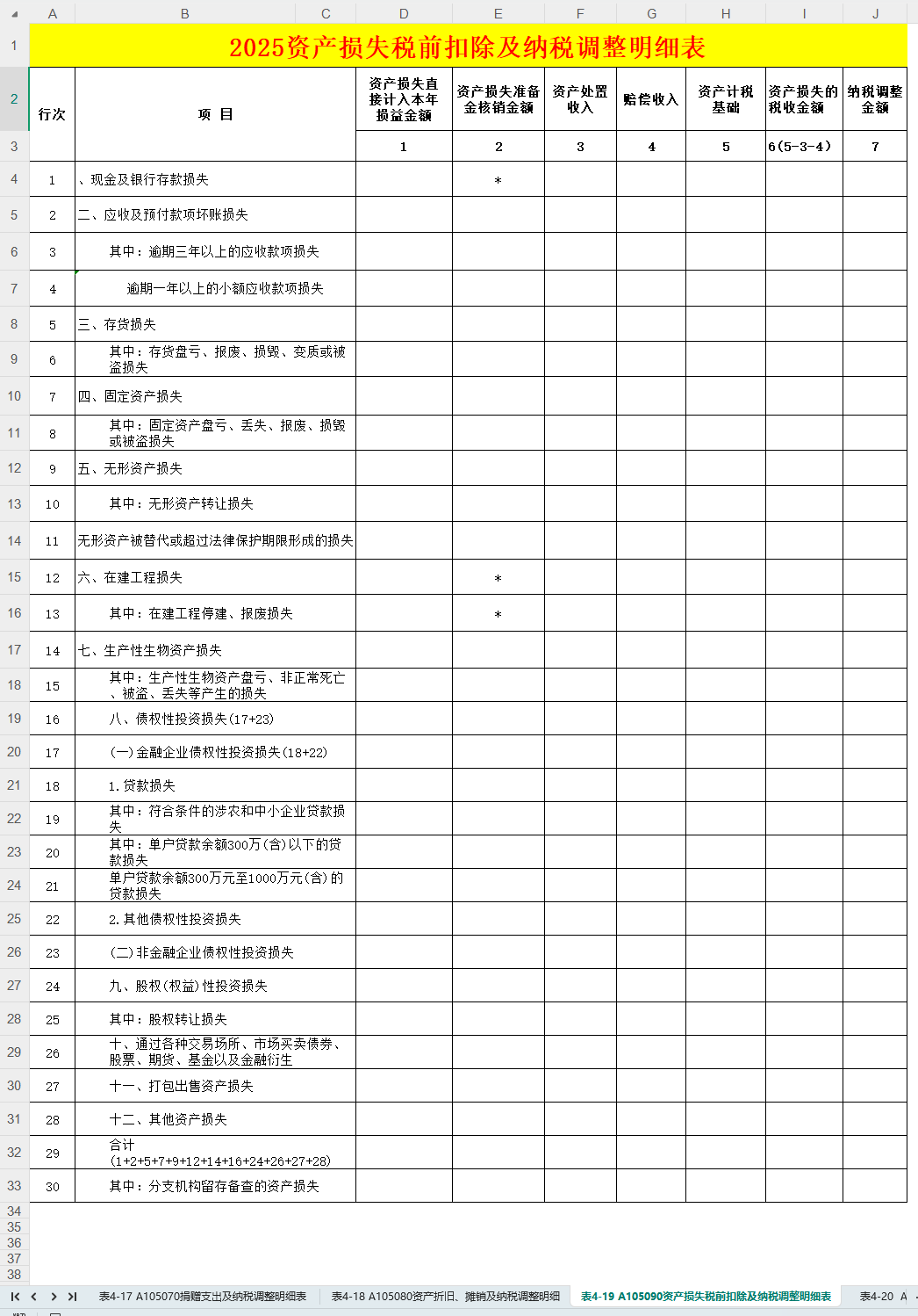 企业所得税汇算填表
