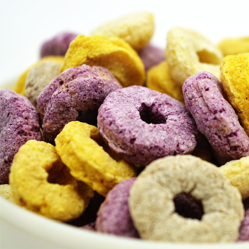 色彩缤纷,形态各异的麦圈麦片,看起来真的很有食欲