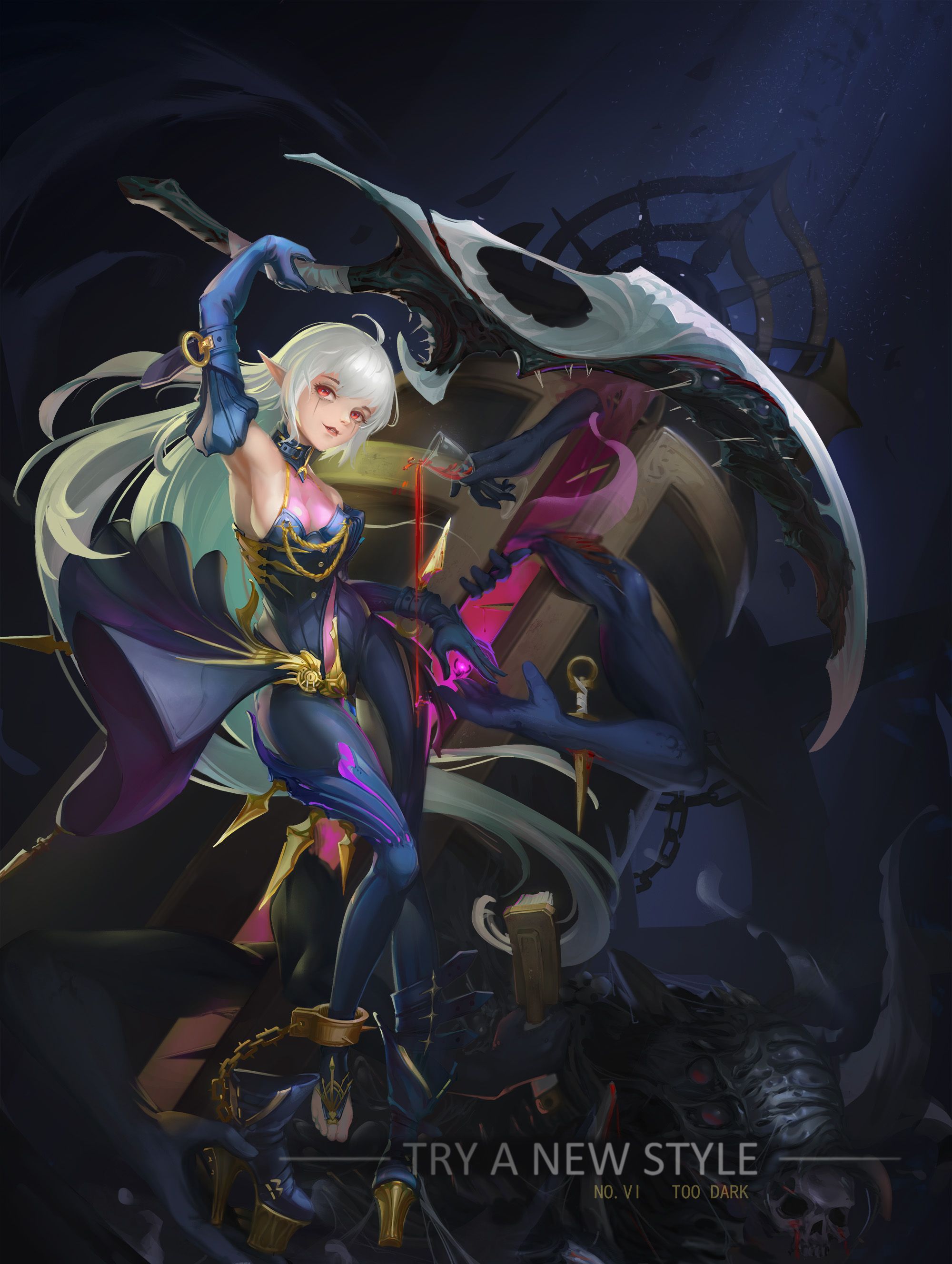 斩妖图片霸气蚀心入魔原画穿越火线端游黑暗女巫图片地狱魔龙王紫姬