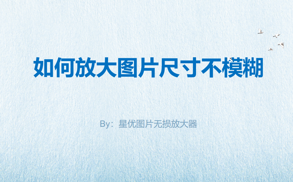 如何放大图片尺寸不模糊?5个方法将图片无损放大