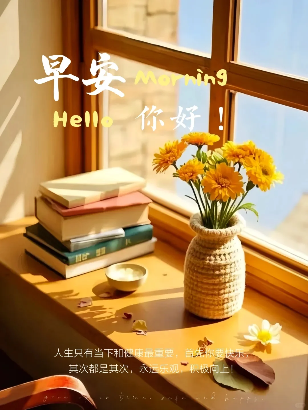 早安心语 清晨第一缕阳光,照亮你的好心情