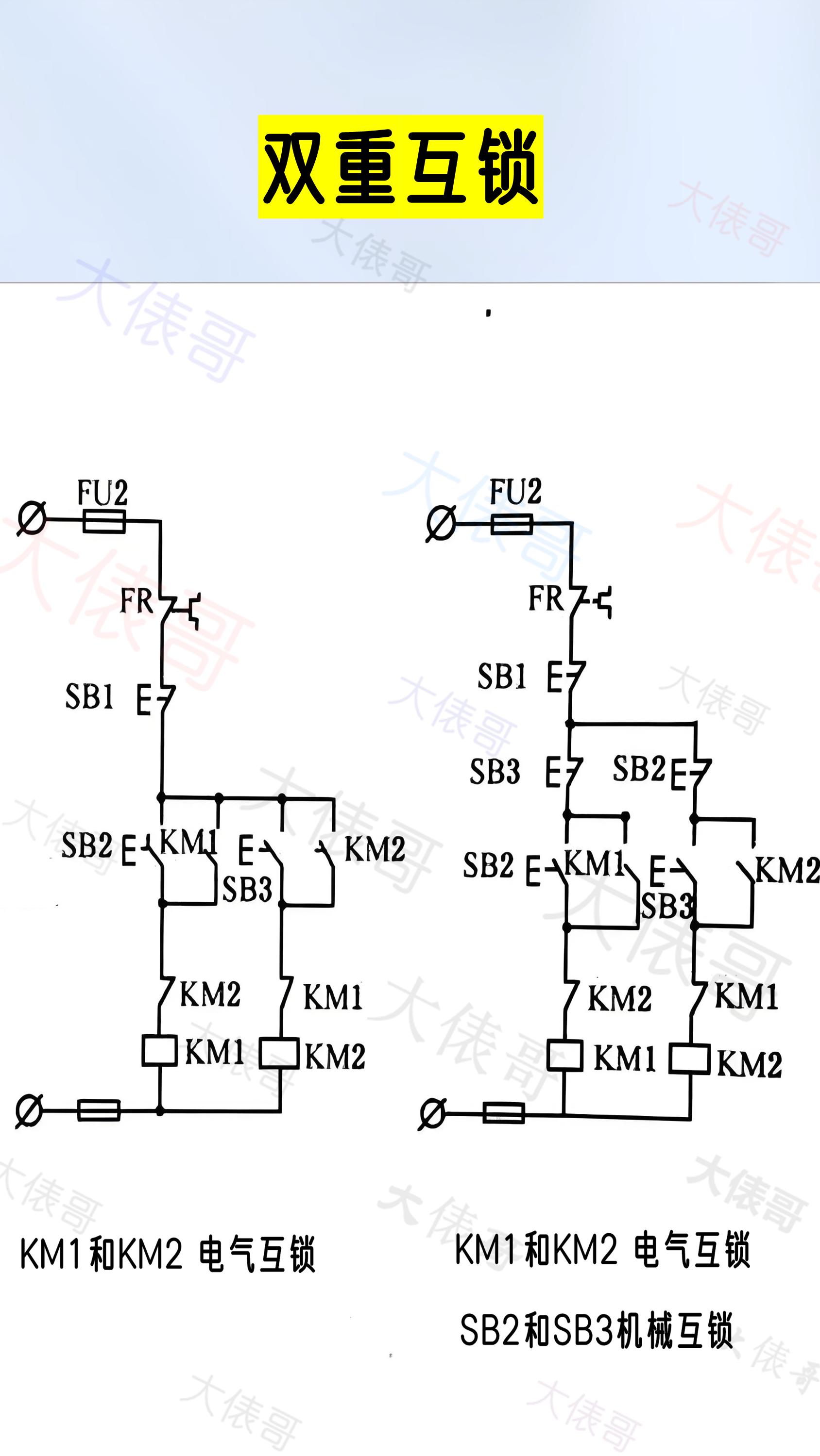 学会2个接触器互锁,正反转电路都是小意思