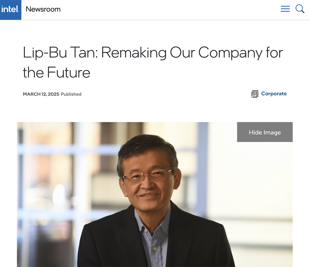 突发!英特尔宣布新ceo陈立武,华人掌舵美国四大半导体巨头