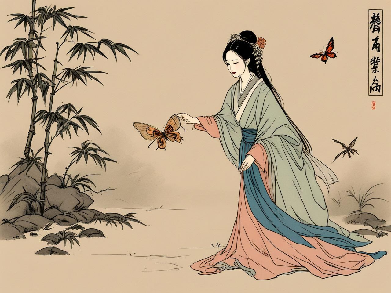 唐·权德舆《玉台体》:裙带解与蟢子飞,一场思妇的甜蜜期盼