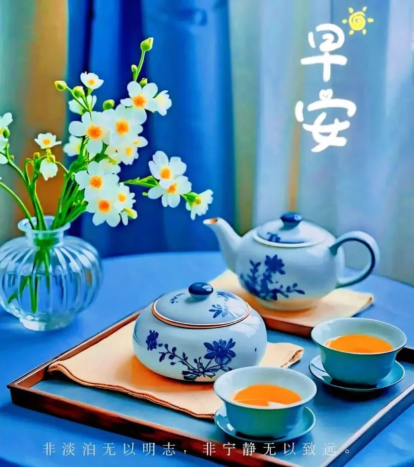 清晨问候朋友早上好图片,每天问个好,祝福永不老!