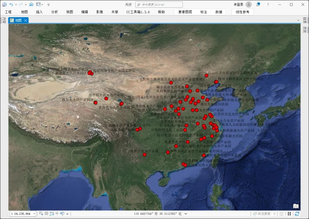 中国光伏产业园及装备制造企业矢量数据