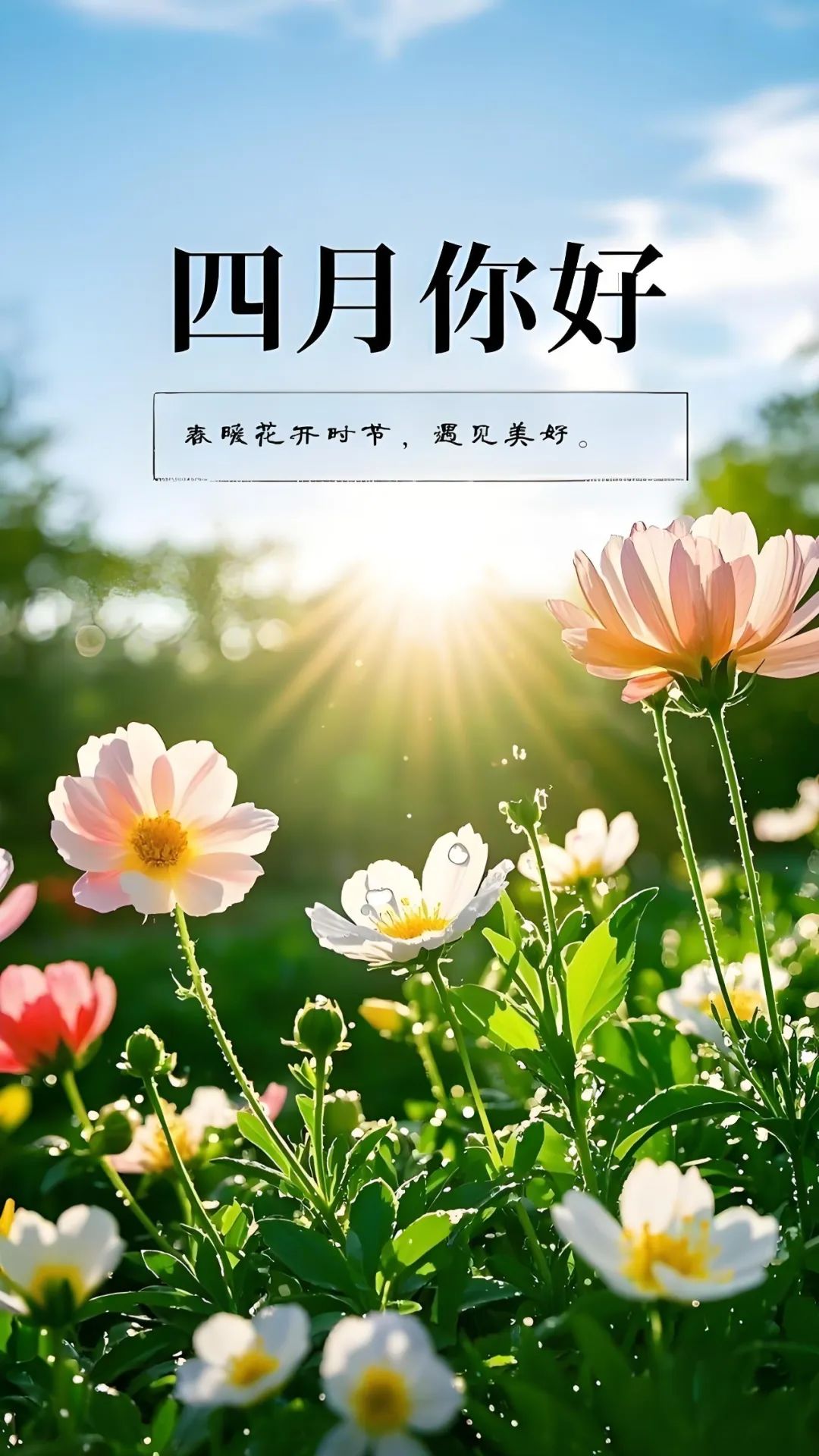 四月你好,三月再见简短祝福语,4月你好朋友圈句子