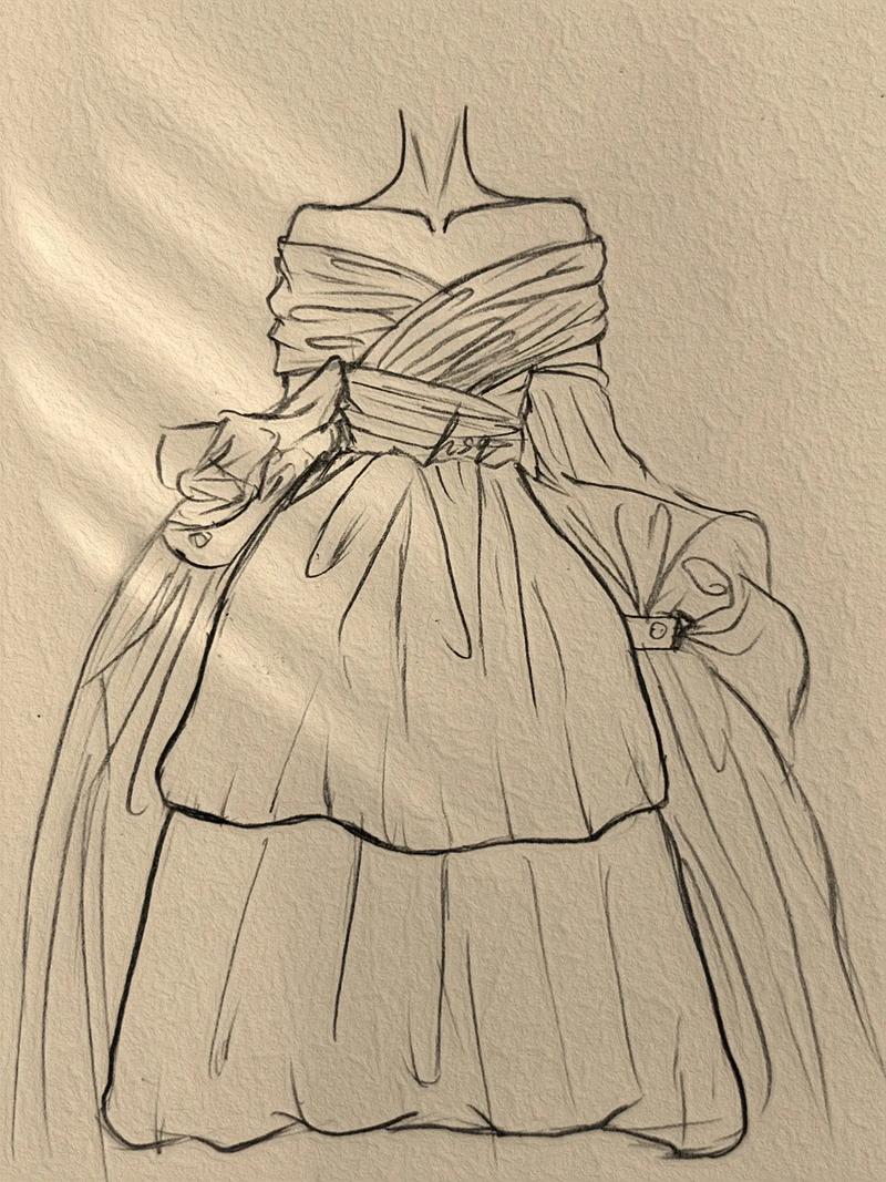 怎么画礼服简笔画