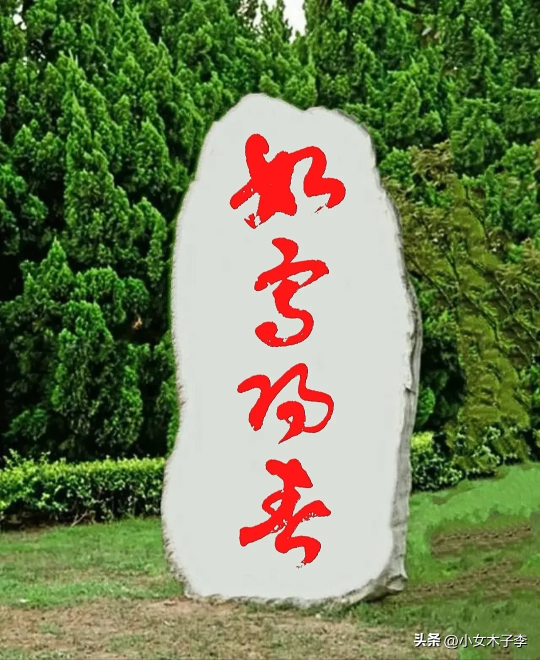 请教一下大神们,石头上这是四个什么字呢?你们能认出来吗
