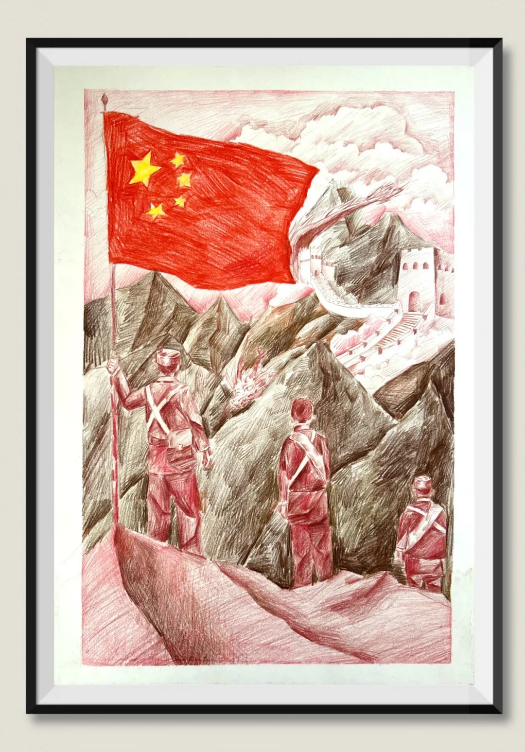 妙笔颂英雄 彩绘卫家国