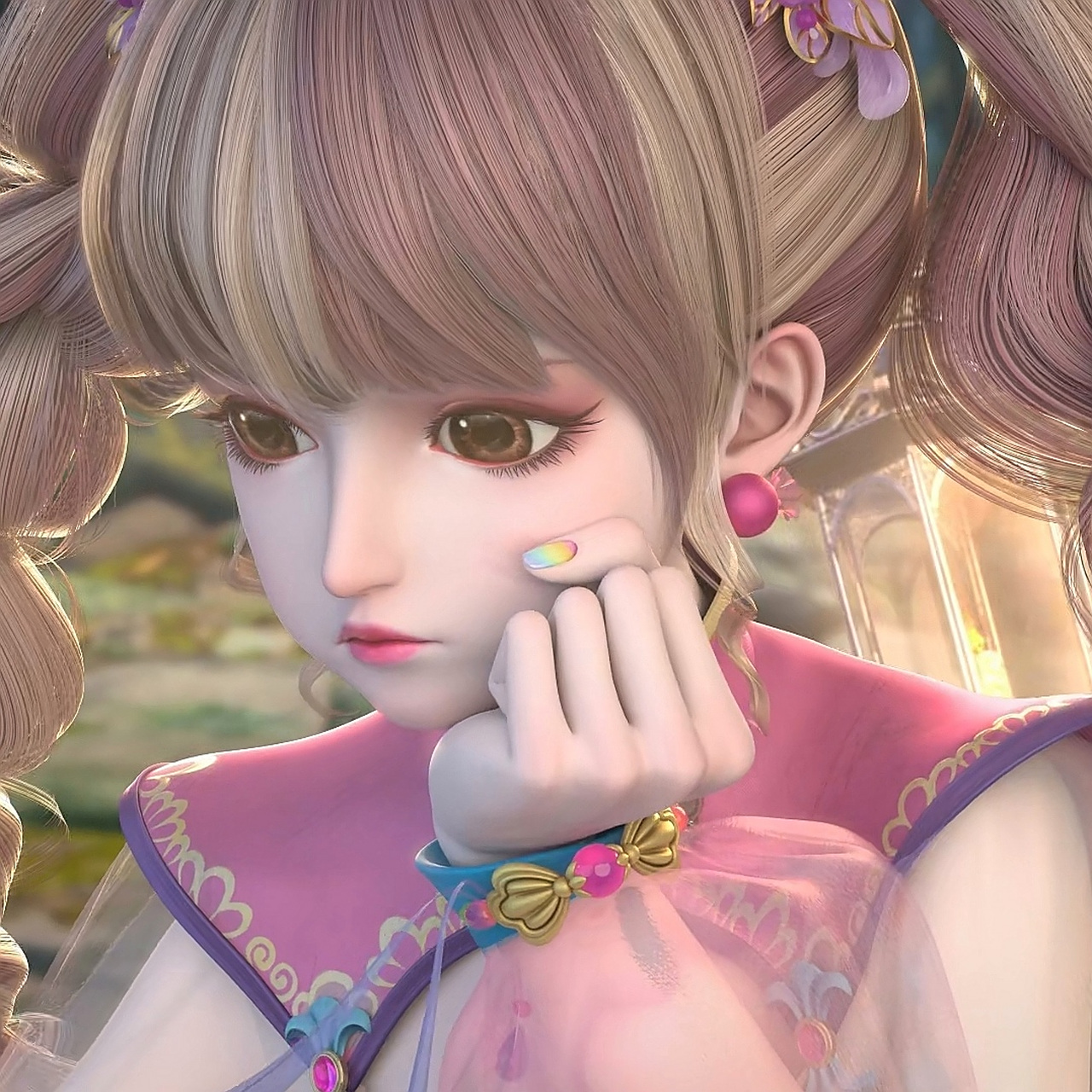 那画像表现出很不开心的样子,这就是甜皇后现在的心情,原来她在担心