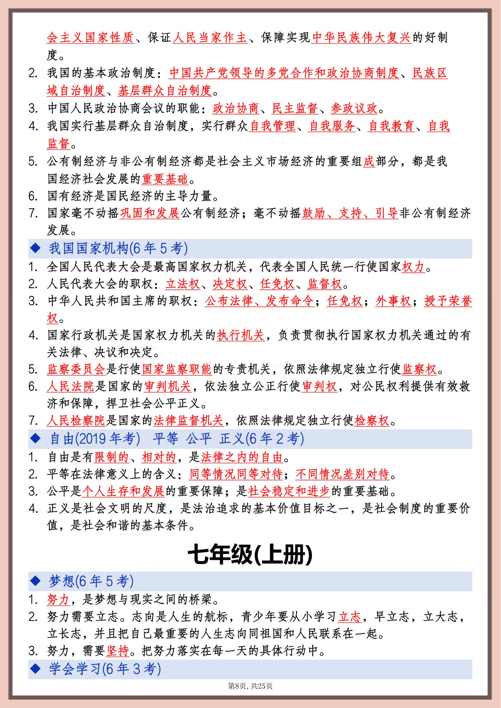 班主任推荐！中考道法冲刺资料，必备的简单介绍