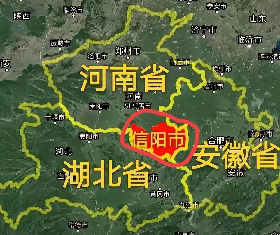 信阳市是河南省唯一一个南方城市,位于鄂豫皖交界处,地理位置极佳