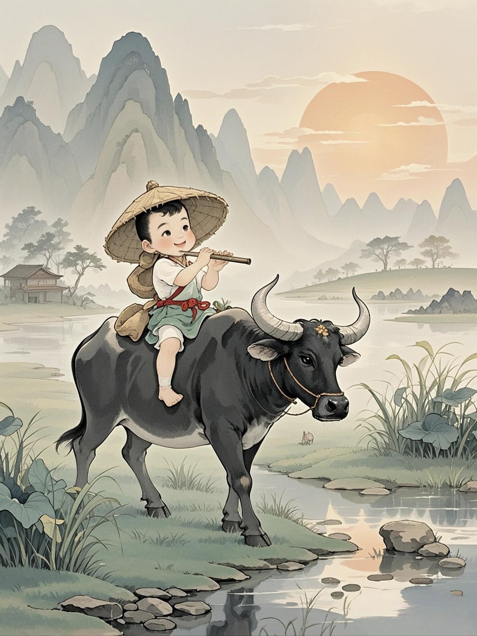 最美不过童年时光,三首童趣满满的古诗,童真十足,温暖治愈!