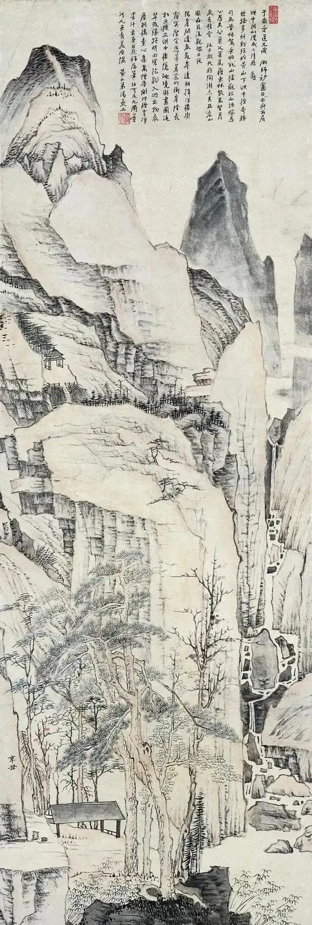 清初四僧之一的弘仁的黄山图册,适合慢慢品味