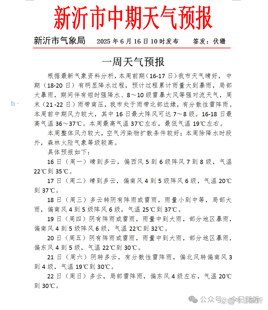 江苏徐州新沂天气预报今日情况 江苏徐州新沂天气预报今日情况