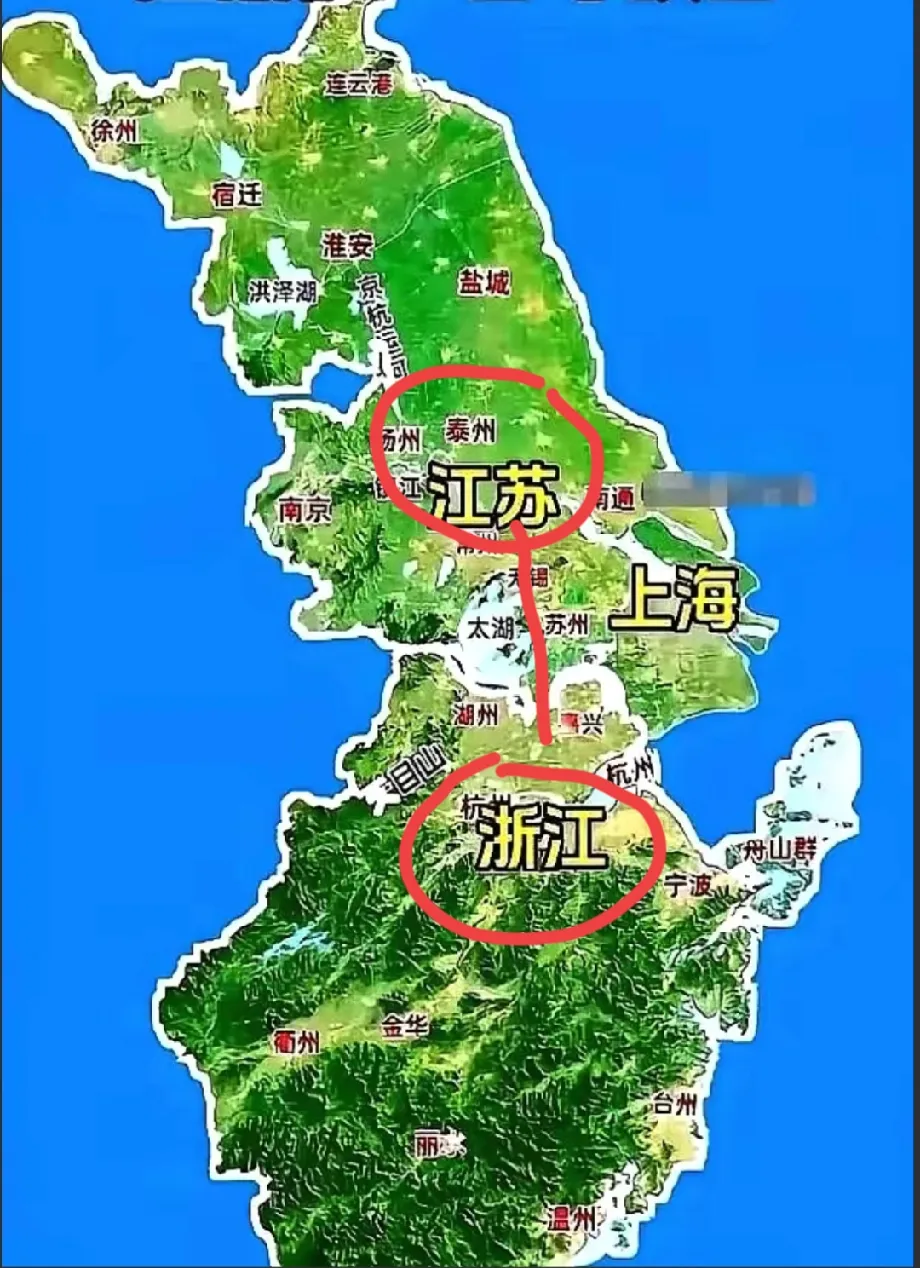 省浙江省苏州城区和杭州城区对比苏州与杭州的图上位置浙江与江苏地图