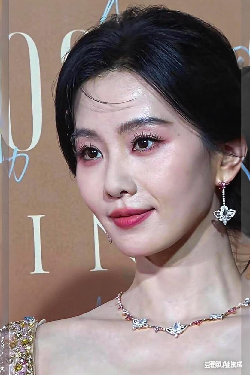 38岁的刘诗诗生图简直没法看了,又瘦又老,法令纹太深了,眼睛还是一如