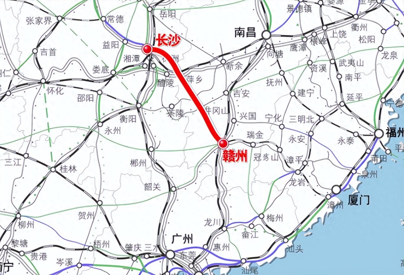湖南江西再新建高铁!全长430公里设11站,多个县城将首通铁路!