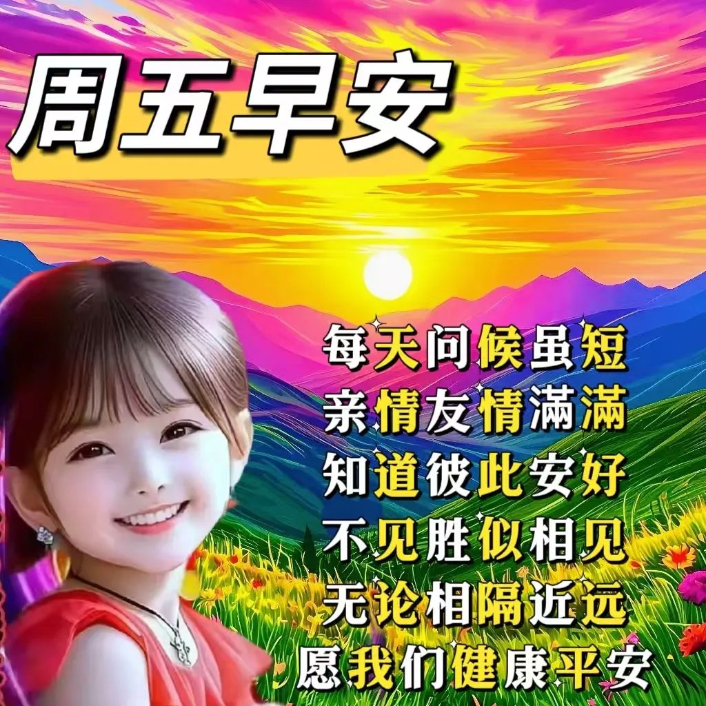 早安,2025周五早安夏天非常漂亮祝福语图片,早上好问候语精选