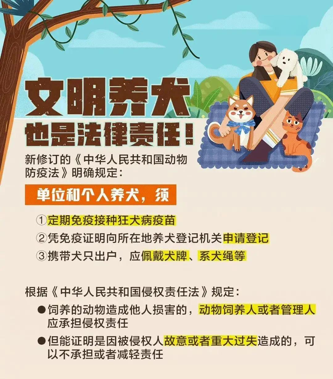 新政策发布:狗咬人 拒清理犬便 不仅赔钱还要坐牢