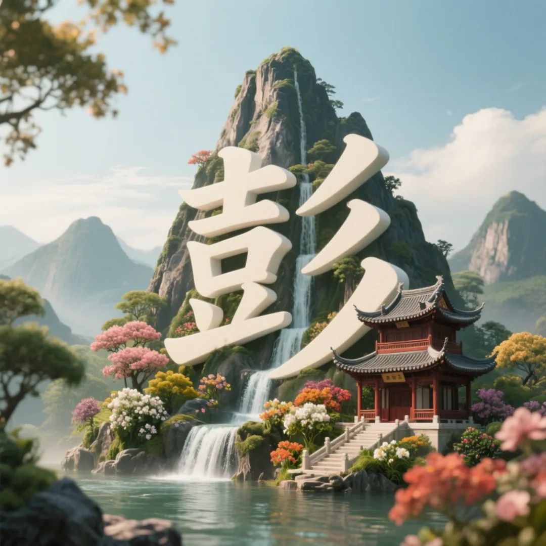 治愈系爆款!3d立体姓氏山水,你的wechat头像该换了