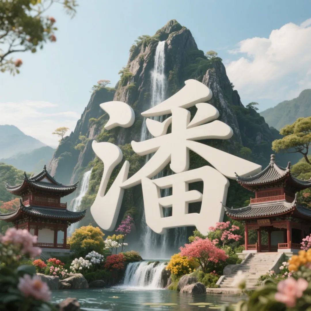 治愈系爆款!3d立体姓氏山水,你的wechat头像该换了