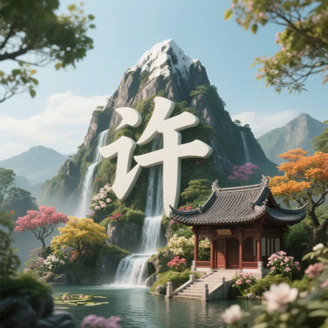 治愈系爆款!3d立体姓氏山水,你的wechat头像该换了