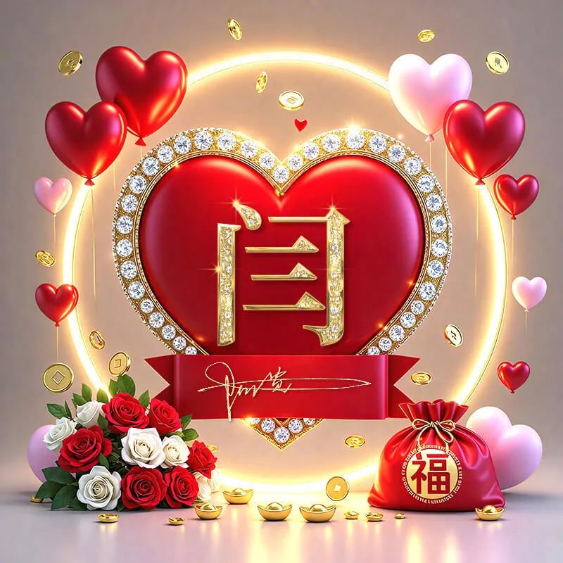 百家心形头像,姓氏头像来了,专属姓氏头像