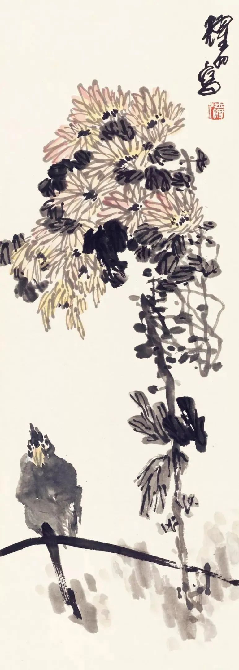 沈耀初大写意花鸟,凝墨写意,简约磅礴!